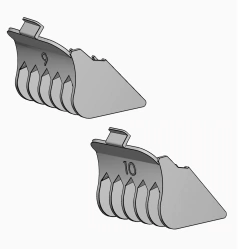 Kit com 2 Pentes #9 (28mm) e #10 (32mm)