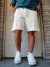 SHORT OVERSIZE BORDEAUX OFF WHITE - tienda online