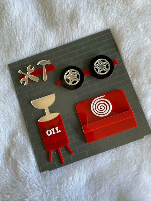 Hotwheels - Plano de fundo Oficina 16x16cm