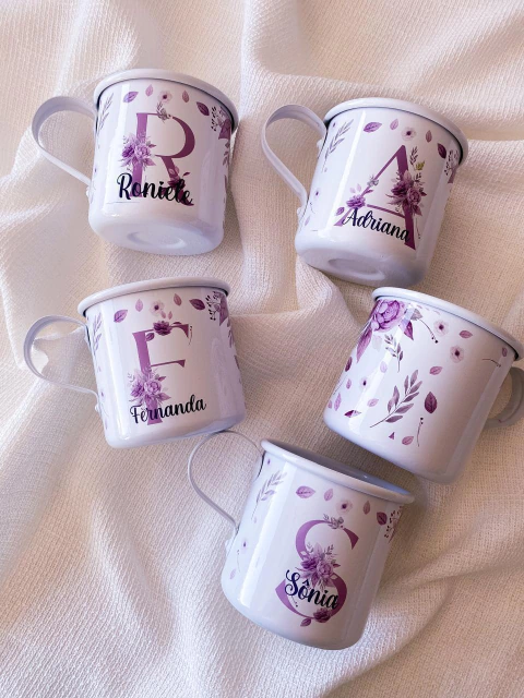 Caneca Esmaltada Personalizada em alumínio
