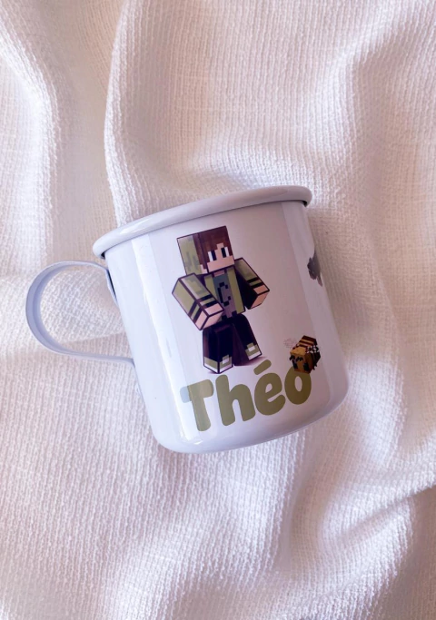 Caneca Esmaltada Personalizada em alumínio 370ml