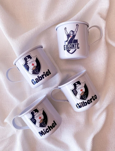 Caneca Esmaltada Personalizada em alumínio