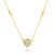 COLAR 60CM COM PINGENTE DE CORAÇÃO E ZIRCÔNIAS CRAVEJADAS FOLHEADO A OURO 18K