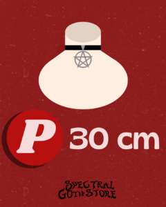 Chocker de Veludo Pentagrama Invertido Preto na internet