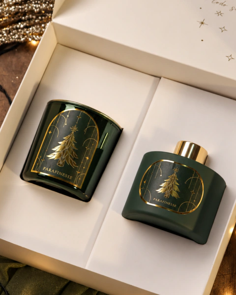 Caixa presente Emeraude - Vela + Aromatizador