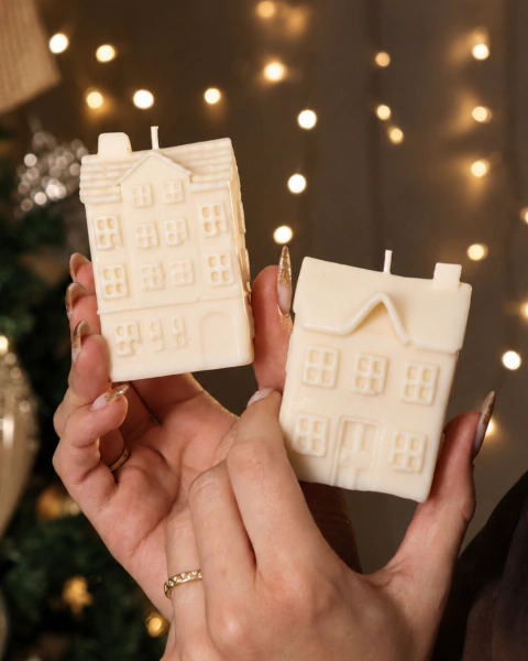 Duo velas casinhas de natal
