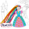 Kit madera pintable - Princesa para peinar