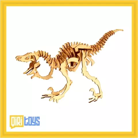 Puzzle madera 3D dino velociraptor