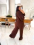 Conjunto Plus Size Blusa Gola Alta com Recorte Assimétrico e Calça Pantalona Margarida - Absolut Plus Size Moda Feminina