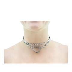 Choker com Correntes e Coração
