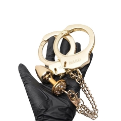 Kit Algemas com Plug Anal Dourado - comprar online