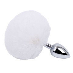 Plug Anal em Metal Pompom | P