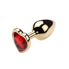 Plug Anal Dourado Coração | P - Delicasex Sex Shop - Prazer, Autoconhecimento & Bem-Estar