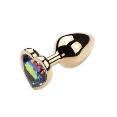 Plug Anal Dourado Coração | P na internet