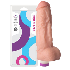 Prótese com Vibrador e Escroto - 22,5 x 5,5cm - comprar online
