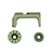 CTM-TAC FUKU-2 MAGAZINE RELEASE SET CNC ALUMINIUM ARMY GREEN