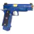 ARMORER WORKS / EMG ARMS / SALIENT ARMS GBB DS 5.1 ALUMINIUM BLOWBACK AIRSOFT PISTOL BLUE - Scope Brasil - A maior loja de airsoft e airgun do Brasil, variedade em acessórios, rifles e pistolas.