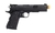 Pistola Airsoft G&G GBB GX45 MKV Blowback na cor preta com detalhes em laranja na ponta.