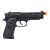 Visão de perfil da Pistola Airsoft GBB SR92 em fundo branco.