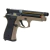 Pistola Airsoft Elétrica CYMA AEP M92F CM.126TN na cor tan, destacando o design e detalhes do gatilho e corpo.