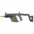 KRISS VECTOR AEG SMG RIFLE BY KRYTAC BLACK WITH OD CUSTOM PAINT ARSENAL SPORTS