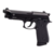 Pistola Airsoft Cybergun CO2 PT99 Full Metal Blowback na cor preta, destacando detalhes do corpo e do gatilho.