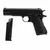Pistola Airsoft Golden Hawk Spring GE2003 na cor preta, com um carregador ao lado.