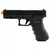 Pistola de airsoft Golden Hawk modelo GE3007T na cor preta, com ponta laranja, vista lateral.