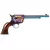 Revolver Airsoft King Arms GBB SAA .45 Peacemaker com acabamento azulado e cabo de madeira.