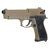 Pistola Airsoft Elétrica CYMA AEP M92F na cor tan, com empunhadura texturizada e detalhes em preto.