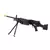 Metralhadora de airsoft Classic Army M249 MkII de aço estampado na cor preta.