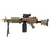 Metralhadora de airsoft A&K Mk 46 (M249) full metal na cor Desert.