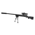 Rifle Sniper Airsoft Modify Mod24 Bolt Action na cor preta, com bipé e mira telescópica, ideal para alta precisão.