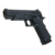 Pistola Airsoft Novritsch GBB SSP1 Blowback na cor preta, mostrando detalhes do design e da empunhadura.