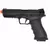 Pistola Airsoft APS GBB/CO2 Shark Blowback na cor preta, mostrando o lado direito com detalhes do design e cano laranja.