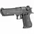 Pistola Airsoft Elétrica CYMA AEP Desert Eagle CM.121S Preta com design realista.