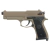 Pistola Airsoft Elétrica CYMA AEP M92F CM.126TN na cor tan, mostrando detalhes do design e mecanismos.