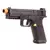 Pistola Airsoft Elétrica Salient Arms CYMA AEP BLU com Mosfet na cor preta, destacando seu design moderno e detalhes como o cano laranja.