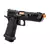 Imagem de uma pistola Airsoft GBB TTI Pit Viper JW4 Hi-Capa Army Armament preta, com detalhes em metal e acabamento de alta qualidade, ideal para jogos de airsoft.