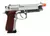 Pistola de Airsoft SRC CO2 SR92 A1 em metal inox com detalhes em madeira