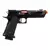 Pistola Airsoft GBB TTI Pit Viper JW4 Hi-Capa preta com detalhes em metal e ponta laranja