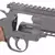 Close-up do revolver Airsoft King Arms GBB .357 Python Evil Preto, mostrando o gatilho e a parte interna da arma.