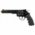 Revolver Airsoft SRC CO2 6" Preto com cano longo e cabo preto, ideal para jogos de airsoft.