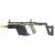 Rifle de airsoft Krytac Kriss Vector com pintura customizada em Tan e Preto.