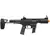SMG de airsoft Ares M45 S-Class preta com magazine do lado direito.