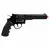 Revolver Airsoft SRC CO2 6" na cor preta, com detalhes em laranja na ponta do cano.