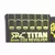 Imagem do cartucho SRC TITAN 6mm CO2 para revolver Airsoft, com detalhes em amarelo sobre fundo preto.