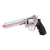 Revolver Airsoft SRC 4.5mm CO2 Herc 6" na cor prata, com cano laranja e empunhadura preta.