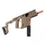 Jogador com uniforme para deserto segurando a submetralhadora KRYTAC Vector FDE.