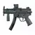 Submetralhadora de airsoft GBB Classic Army MP5K na cor preta.